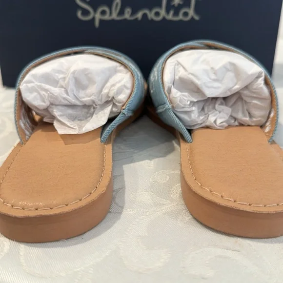 Splendid Salvia Embroidered Eyelet Slides. Size 7.5 - Picture 6 of 10